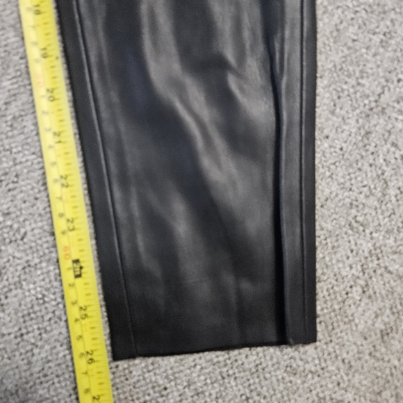 Zara Black Faux Leather Side Zip Ankle Legging Pants sz S - Picture 11 of 11